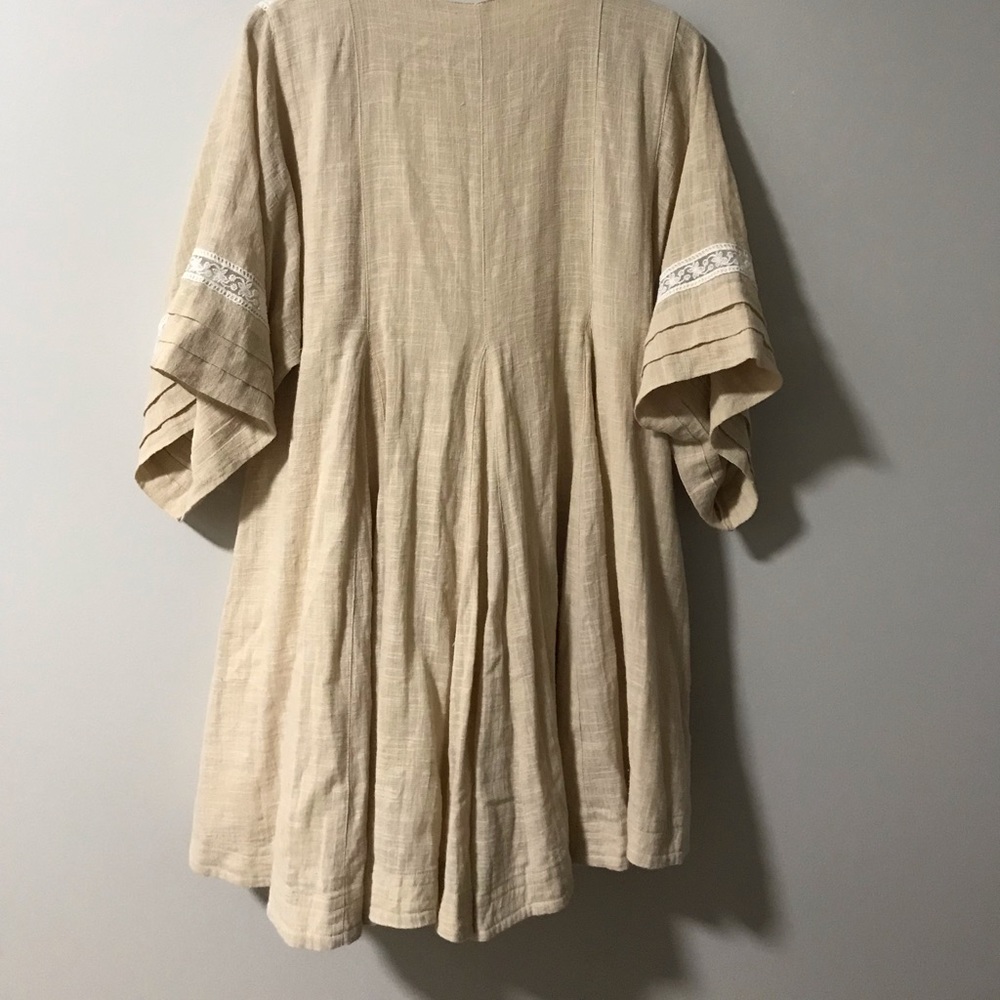 Spell Tan Mini Dress with Cream Details - Picture 6 of 8